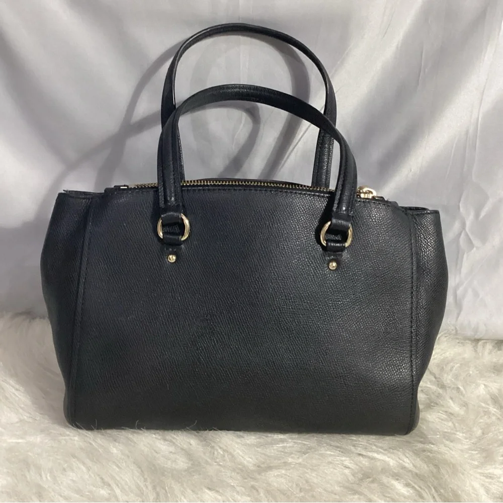 Coach Stanton Carryall Black Leather Satchel Bag 36681